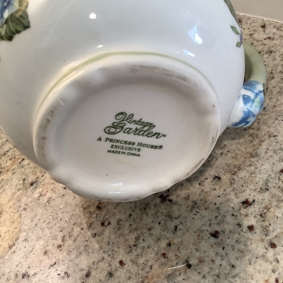 Floral Ceramic Creamer by Vintage Garden Princess House Small Pitcher - Picture 3 of 5